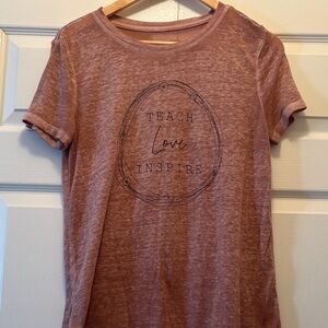 Maurices Brown Graphic Tee - Teach Love Inspire